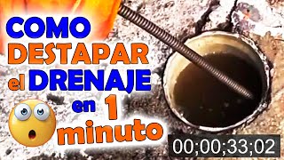 ► Como DESTAPAR un DRENAJE muy TAPADO o CAÑERIA sin ROMPER en CASA [upl. by Pete62]