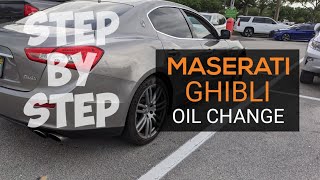 How to change The Oil On A Maserati Ghibli [upl. by Notluf]