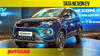 Tata Nexon EV and facelift Walkaround  First Look  Autocar India [upl. by Weismann]