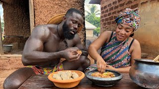 African Village life  Cooking Most Appetizing TRADITIONAL FOOD in the VILLAGE  West Africa [upl. by Norahs]