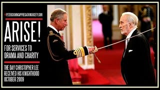 CHRISTOPHER LEE IS KNIGHTED 2009 [upl. by Ahsanat112]