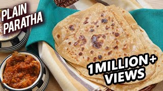 Plain Paratha Recipe  Homemade Paratha Recipe  Paratha Recipe Indian  How To Make Paratha  Ruchi [upl. by Aitat]