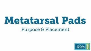 Metatarsal Pad Placement [upl. by Eelarat433]