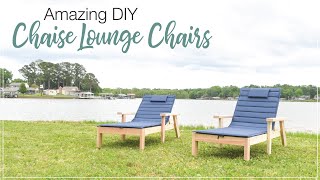 DIY Wood Chaise Lounge Chairs [upl. by Weidar]