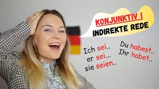 Konjunktiv 1 Indirekte Rede Erklärung  Deutsch lernen c1 b2 [upl. by Luo]