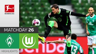 SV Werder Bremen  VfL Wolfsburg  12  Highlights  Matchday 26 – Bundesliga 202021 [upl. by Redle]