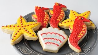 SEA HORSE STARFISH SHELL COOKIES [upl. by Reinke]