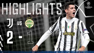 Juventus 21 Ferencváros  Dramatic Last Minute Morata Goal Seals Win  Champions League Highlights [upl. by Desdee]