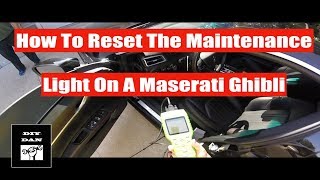 How To Reset The Maintenance or Oil Light On A Maserati Ghibli [upl. by Lehcar]