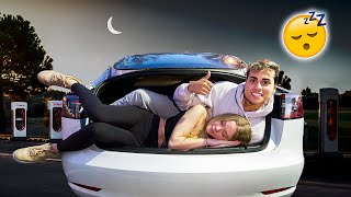 We Spent The Night In My Girlfriends Tesla  Dobre Brothers [upl. by Ylrak]