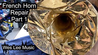 French Horn Repair part 1 Wes Lee Music [upl. by Flory]