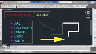 How to Draw Polyline in AutoCAD  All options explained [upl. by Eimmaj420]