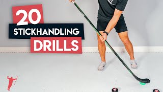 20 STICKHANDLING DRILLS YOU CAN DO AT HOME 🏒 [upl. by Marlane]