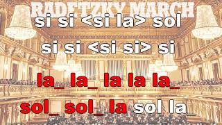 Radetzky march  parte semplificata  FACILISSIMO  karaoke notazionale [upl. by Ardnaiek]