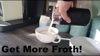 How to Get More Froth from Your Nespresso Coffee Aeroccino  Nespresso tips and help [upl. by Pinto]