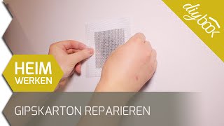 Gipskarton reparieren RigipsReparaturgewebe im Einsatz [upl. by Weider]