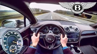 Bentley Bentayga W12 Acceleration POV Autobahn 290 kmh Drive by AutoTopNL [upl. by Eenattirb]