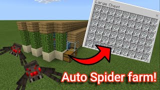 Super Easy and Fast Automatic Spider Grinder in Cubecraft Skyblock Bedrock Edition [upl. by Juanita]