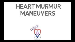 Heart Murmur Maneuvers [upl. by Lamahj]