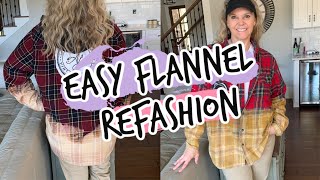 Easy Flannel Shirt Refashion for beginners [upl. by Atsirt]