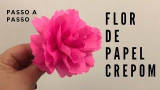 Flor de papel crepom FÁCIL [upl. by Morten]