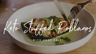 Keto Stuffed Poblano Peppers  KetoFriendly Recipe [upl. by Esimaj]