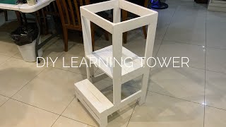 Making a toddler learning tower helper stand [upl. by Ahsilef778]