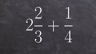 Learn how to add a mixed number to a fraction with unlike denominators [upl. by Anneirda]