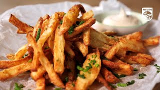 Hemlagade pommes frites i Philips Airfryer  utan att fritera i olja [upl. by Anaek]