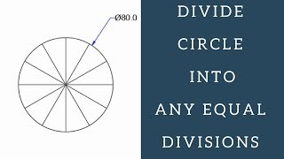 HOW TO DIVIDE CIRCLE INTO 8 OR 12 EQUAL PARTS [upl. by Immas428]