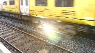 Merseyrail 507 009 making arcs at Birkdale station [upl. by Esnahc]