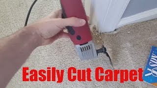 How to easily cut carpet [upl. by Yhtuv]