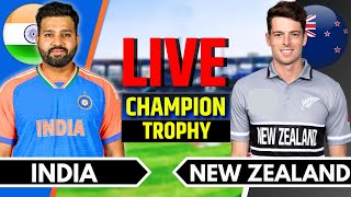 India vs New Zealand Match 12  Live Cricket Match Today  IND vs NZ  Champions Trophy Last 40 Ov [upl. by Annayrb]