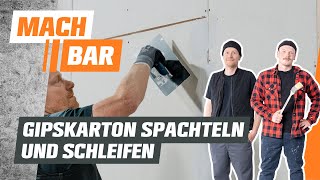 Gipskarton spachteln und schleifen  OBI [upl. by Monahan47]