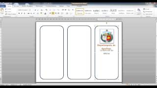 Creación de triptico en Word 2010 [upl. by Ailin]