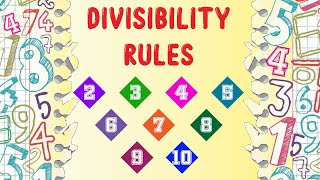 Divisibility Rules for 2 3 4 5 6 7 8 9 amp 10  Division Made Easy [upl. by Ecirpac]