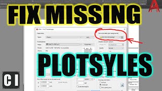 Autocad How to Fix a Missing Plot Style ctb or stb  Quick amp Easy Method  2 Minute Tuesday [upl. by Eillek357]