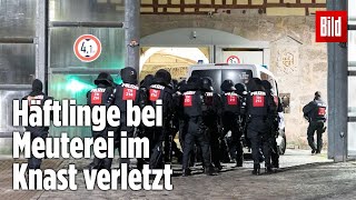 Gefängnismeuterei Polizei stürmt Knast in Thüringen  JVA Untermaßfeld [upl. by Yroc]