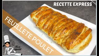 Feuilleté au poulet  RECETTE EXPRESS [upl. by Eisseb]