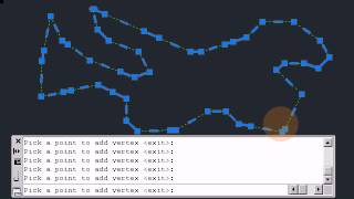 AutoCAD tip  edit polyline vertices 2 [upl. by Airdnaz]